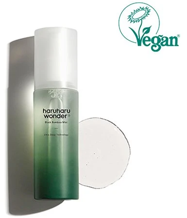 Haruharu Wonder Hydrating Juodas Bamboo Mist drėkinamasis purškiklis pavargusiai odai, 80 ml