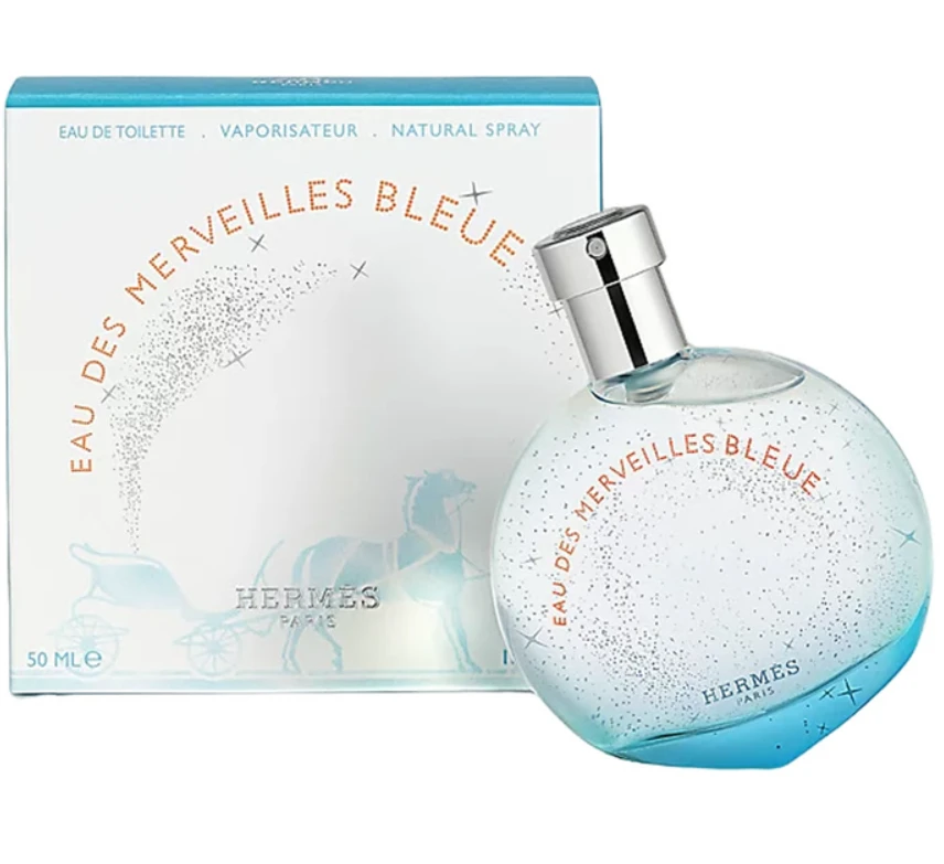 Hermes Eau des Merveilles Bleue EDT tualetinis vanduo moterims, 50 ml
