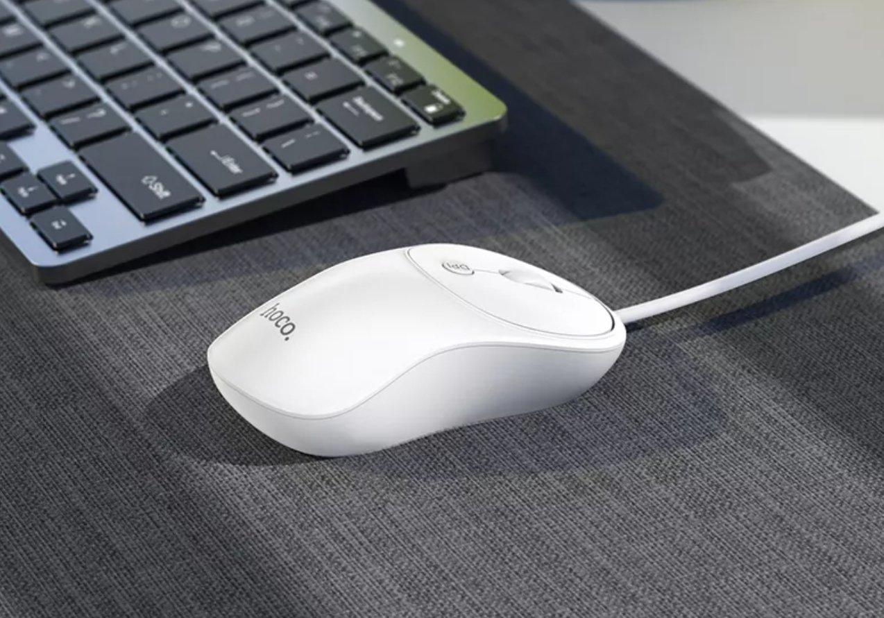 Wire pelė Hoco USB A 1600 dpi GM13 baltas