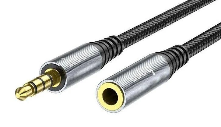 Audio prailgintuvas Hoco UPA20 3,5mm į 3,5mm (p-m) juodas