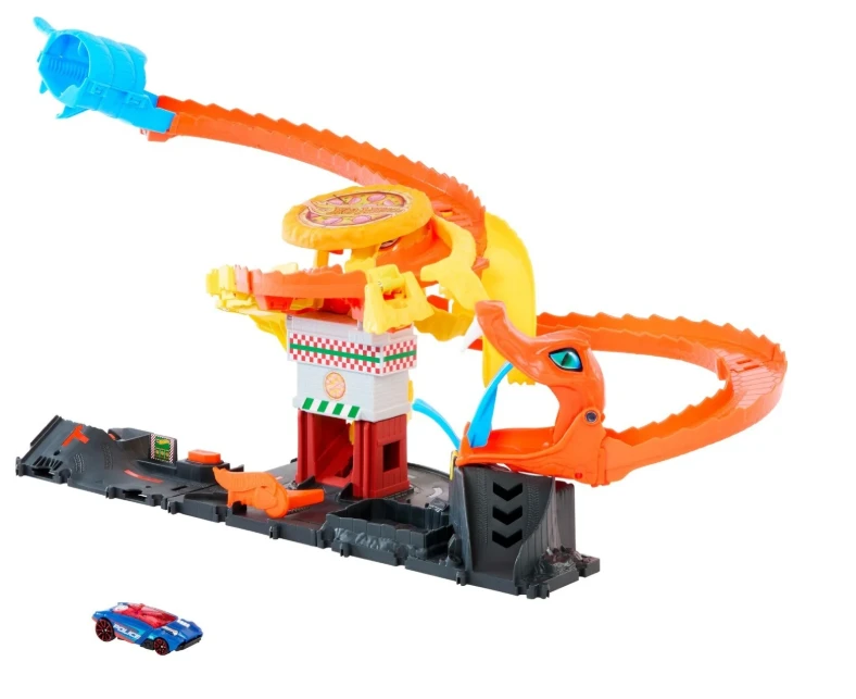 Mattel HOT WHEELS CITY rinkinys – Gyvatė picerijoje (HTN81)