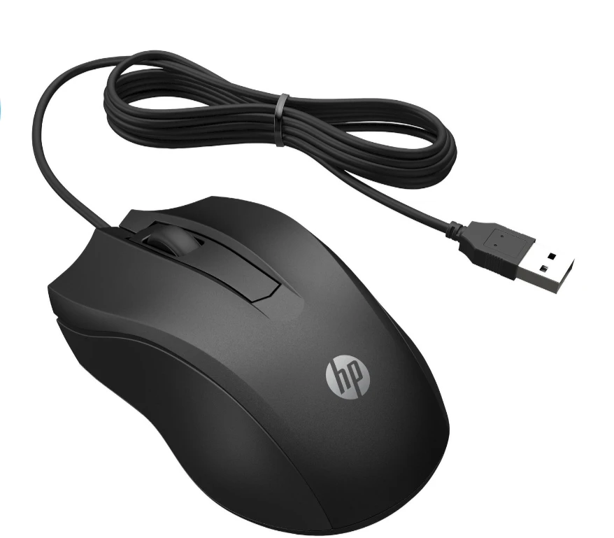 Hewlett Packard (HP) HP 100 USB Pelė su laidu - Juodas