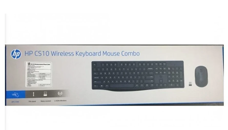 HP CS10 Belaidė klaviatūra ir pelė Combo USB / ENG / 1600DPI
