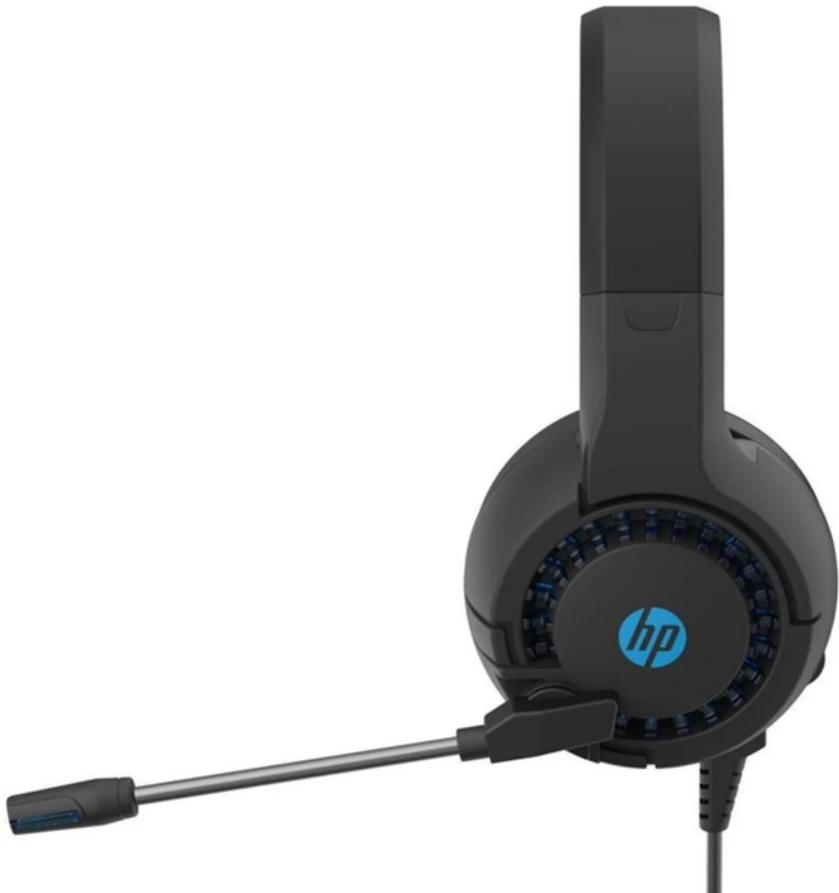 HP DHE-8011, ausinės su mikrofonu, garsumo valdymas, juoda, 2.0, podświetlona, 3.5 mm jack + USB