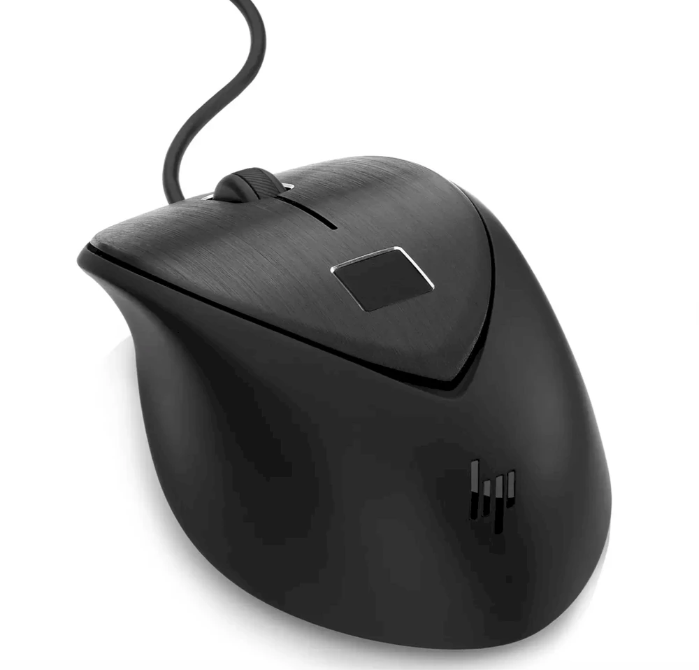Hewlett Packard (HP) HP USB su laidu Fingerprint Pelė - Juodas