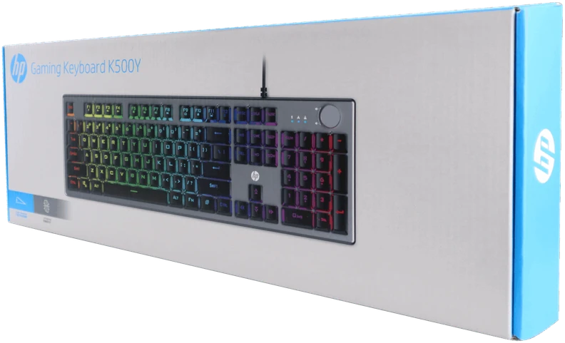 Klaviatūra HP K500Y USB Membrane Klaviatūra žaidimams RGB / ENG
