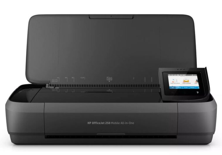 Hewlett Packard (HP) „HP Officejet 250“ mobilusis daugiafunkcis daugiafunkcis spalvotas rašalinis spausdintuvas, A4, 8 psl./min., kopijavimas, 10 psl./min., spausdinimas, 50 lapų, USB, „Wi-Fi“