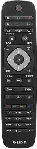 Lamex HQ LXP430 televizoriaus pultelis Philips LED-430 3D Juodas