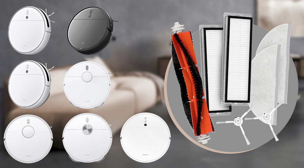 „ExtraLink Rinkinys“ priedai, skirti „Xiaomi“ robotiniams dulkių siurbliams 1C, 2C, „Mi Robot Vacuum Mop 2 Pro+“, „S10+“, „X10“ (EX.23094)