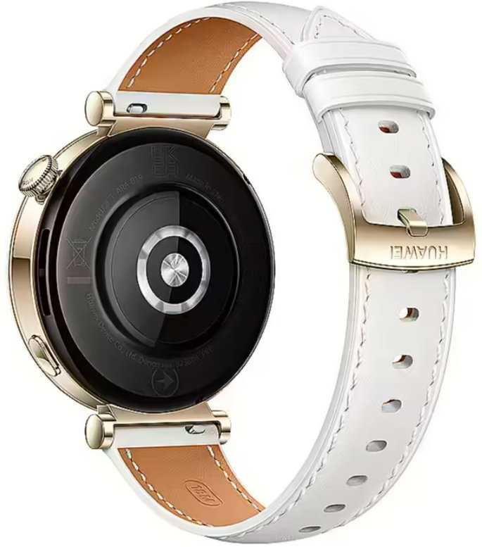 HUAWEI WATCH GT4 41mm Gold White Leather Armband