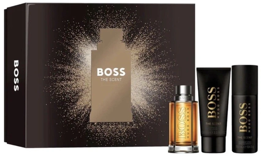 Hugo Boss BOSS The Scent rinkinys vyrams (EDT, 100 ml + dušo želė, 100 ml + dezodorantas, 150 ml)