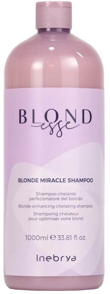 Inebrya Blondesse Skirtas šviesiems plaukams Miracle Šampūnas šampūnas šviesiems plaukams, 1000 ml