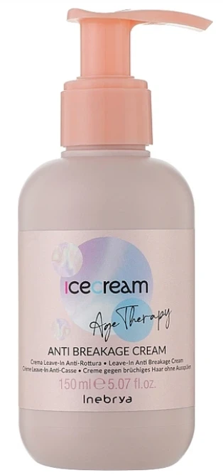 Inebrya Ice Kreminis Age Therapy Anti Breakage Kreminis nenuplaunamas kremas nuo plaukų lūžinėjimo, 150 ml