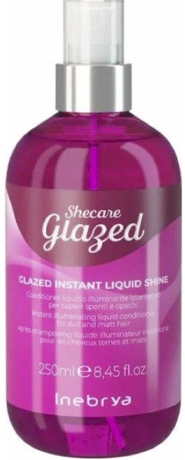 Inebrya SheCare Glazed Instant Iluminating Liquid Conditioner purškiamas kondicionierius blankiems plaukams, 250 ml