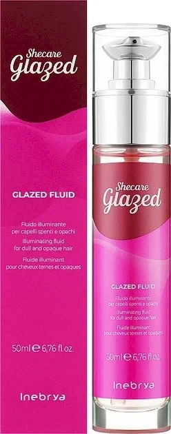 Inebrya SheCare Glazed Illuminating Fluid fluidas blankiems plaukams, 50 ml