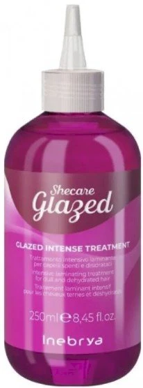 Inebrya SheCare Glazed Intensive Laminating Treatment intensyvi priemonė blankiems ir sausiems plaukams, 250 ml