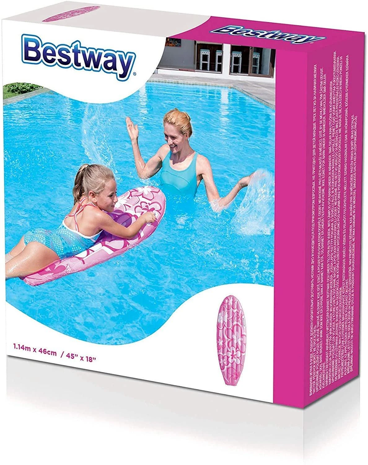 Bestway 42046 plūduriuojantis gaminys baseinui / paplūdimiui Mėlyna, Rožinė Plūduriuojantis čiužinys Raštas Vinilas