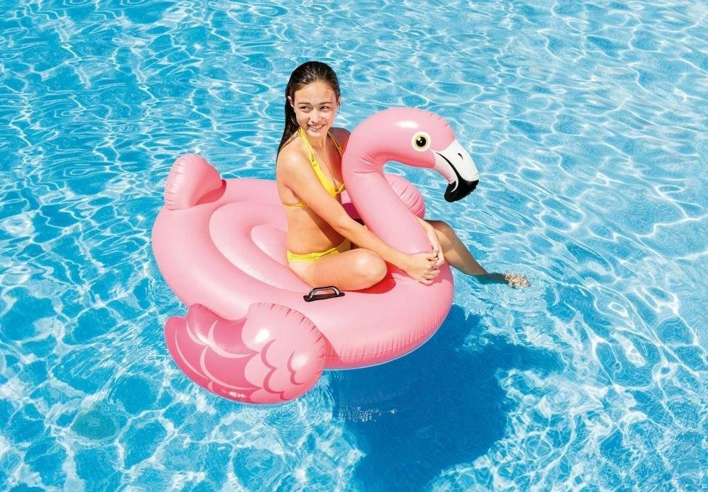 Pripučiamas žaislas INTEX Mega Flamingas Island 142x137x97cm rožinis 57558NP