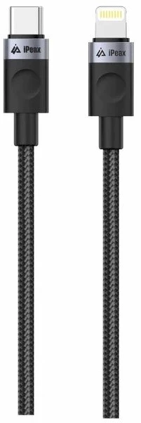 iPEAX USB-C į Lightning pynė laidas, 1 m, USB 2.0, juoda