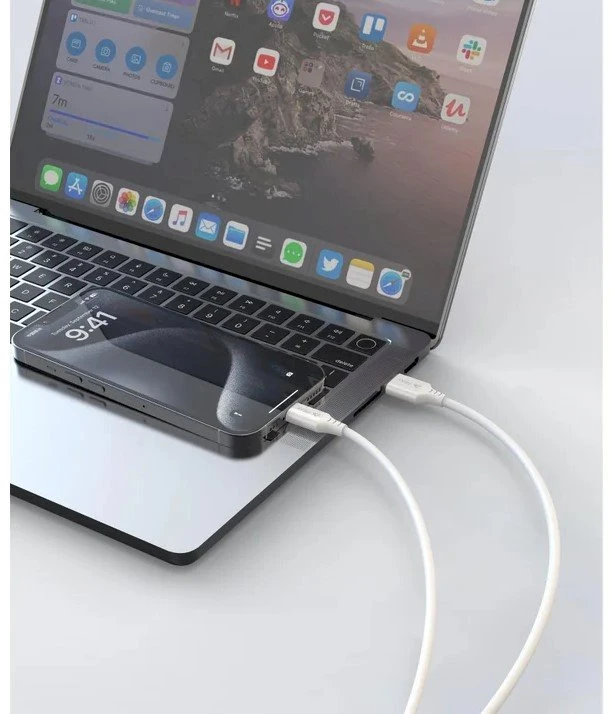 iPEAX TPU USB-A į „Lightning“ laidas, 1 m, USB 2.0, baltas
