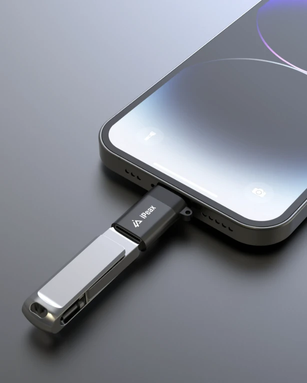 iPEAX OTG Lightning to USB-A (female) Adapteris, Juodas