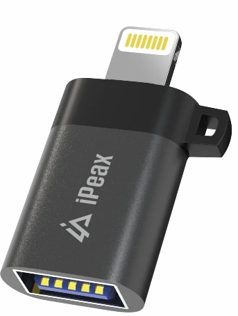 iPEAX OTG Lightning to USB-A (female) Adapteris, Juodas