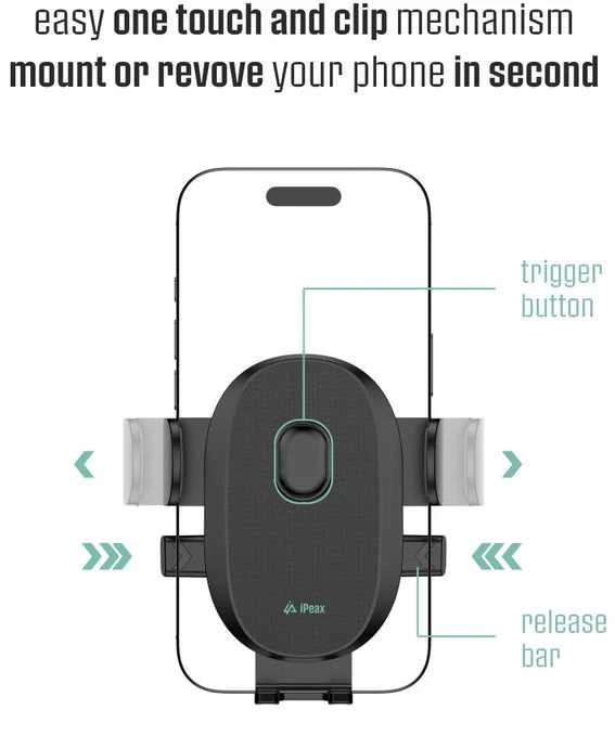Ipeax „iPeake Clip-1“ automobilinis telefono laikiklis