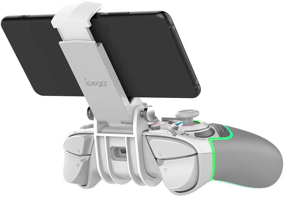 „iPega 9666BH“ „Bluetooth“ RGB žaidimų pultas, skirtas „Android“ / „iOS“ / „PS3“ / „PS4“ / „PC“ / „N-Switch“ Baltas