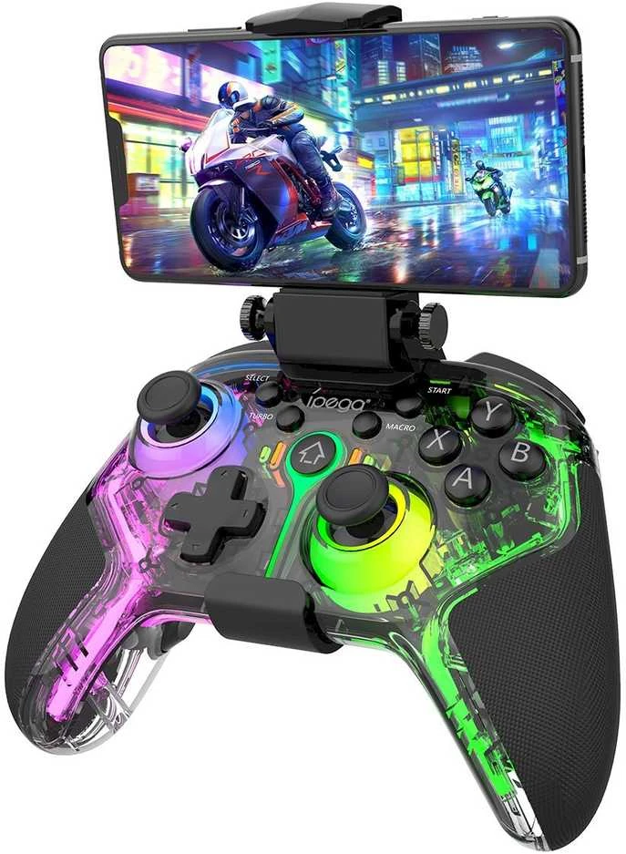 „iPega 9666TH“ „Bluetooth“ RGB žaidimų pultas, skirtas „Android“ / „iOS“ / „PS3“ / „PS4“ / „PC“ / „N-Switch“ juodas