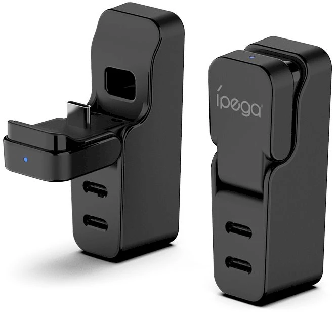 iPega P5S040 įkroviklio dokas valdikliui, skirtas PS5 Slim/PS5 Pro Juodas