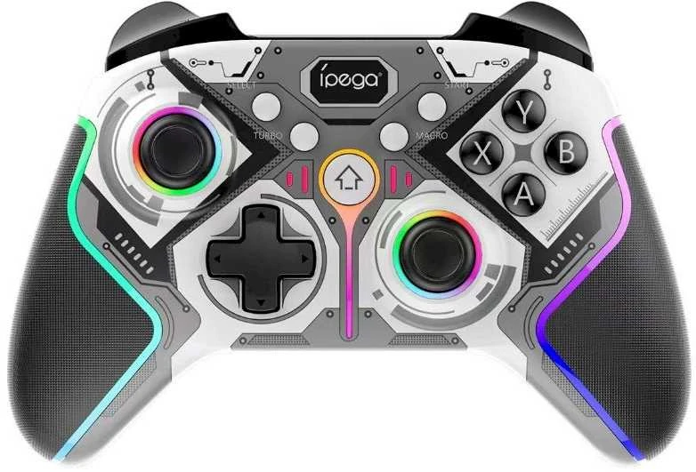 „iPega 9666HH“ „Bluetooth“ RGB žaidimų pultas, skirtas „Android“ / „iOS“ / „PS3“ / „PS4“ / „PC“ / „N-Switch“, pilkas