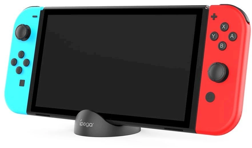 iPega SW2041 Mini Charger Dock for Switch Lite/Nintendo Switch/Nintendo Switch 2 juodos spalvos/raudonos spalvos