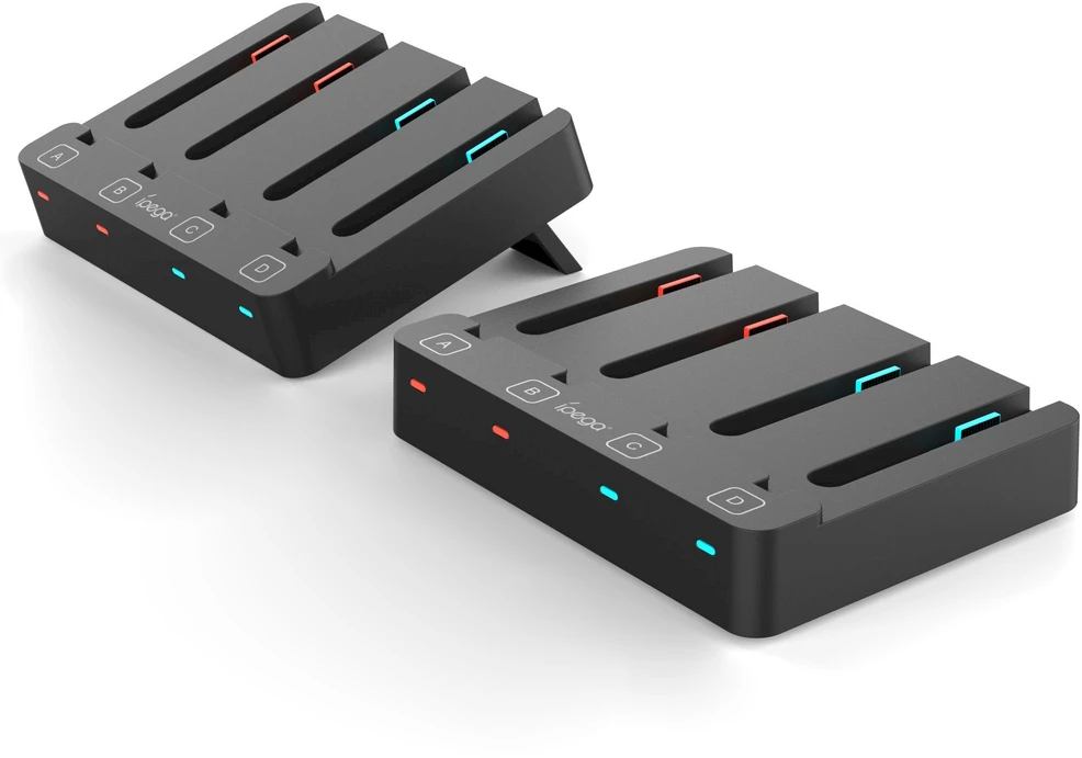 iPega SW2081 Charger Dock for JoyCon Controllers Nintendo Switch 1/2 Juodas