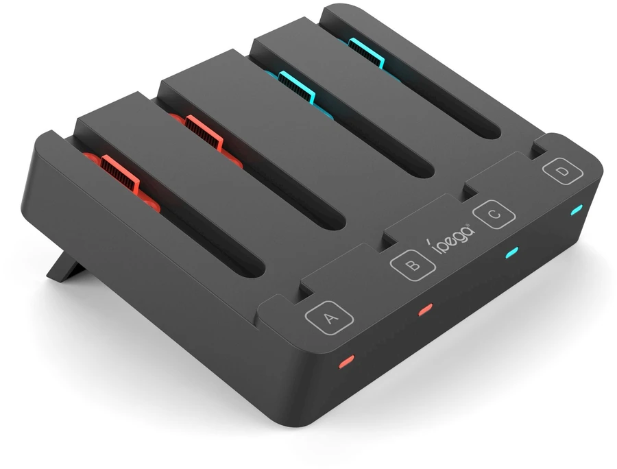 iPega SW2081 Charger Dock for JoyCon Controllers Nintendo Switch 1/2 Juodas
