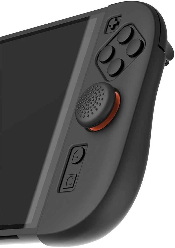 „iPega SW2083A“ silikoniniai „JoyCon“ valdiklių dangteliai, skirti „Nintendo Switch 2“ ir juodi