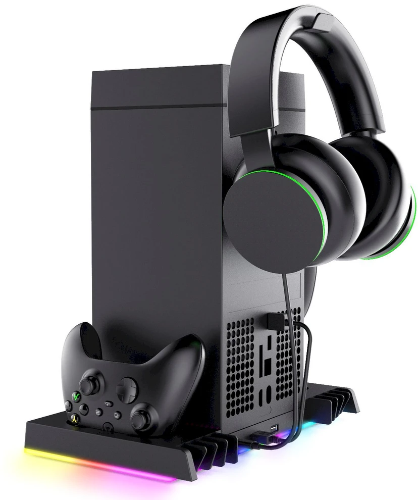 iPega XBX024S daugiafunkcis įkrovimo RGB stovas su aušinimu, skirtas XBOX