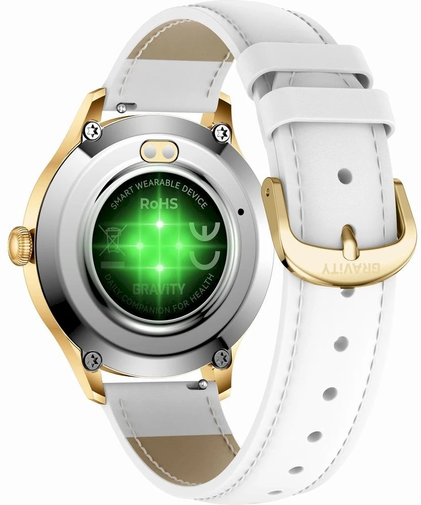 Išmanusis laikrodis DAMSKI GRAVITY GT25-2 PRO - AMOLED, DODATKOWY PASEK (sg039b)