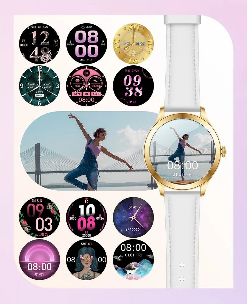 Išmanusis laikrodis DAMSKI GRAVITY GT25-2 PRO - AMOLED, DODATKOWY PASEK (sg039b)