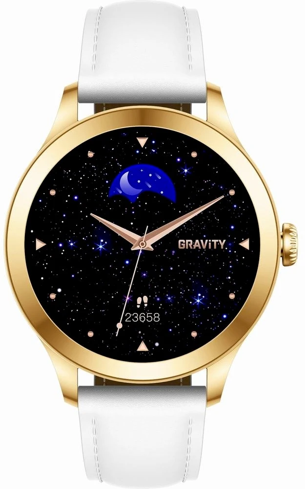 Išmanusis laikrodis DAMSKI GRAVITY GT25-2 PRO - AMOLED, DODATKOWY PASEK (sg039b)