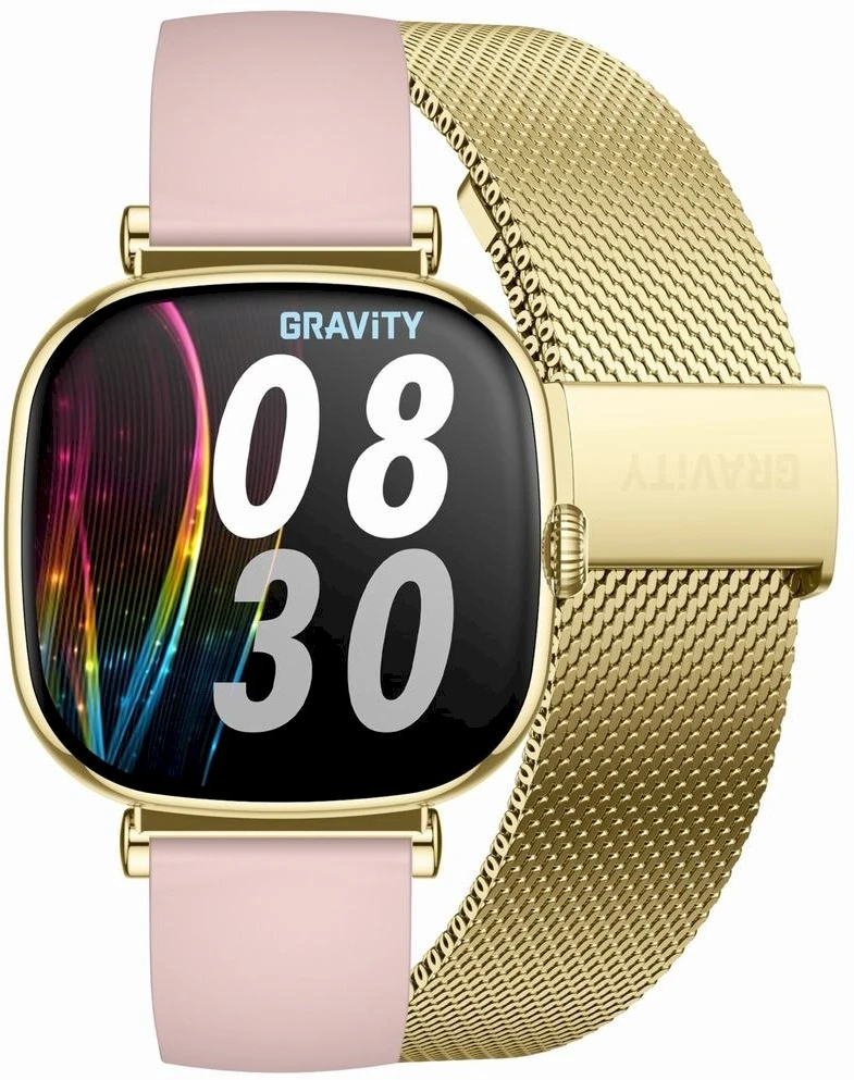 Išmanusis laikrodis DAMSKI GRAVITY GT32-1 - ROZMOWY BLUETOOTH, DODATKOWY PASEK (sg047a)