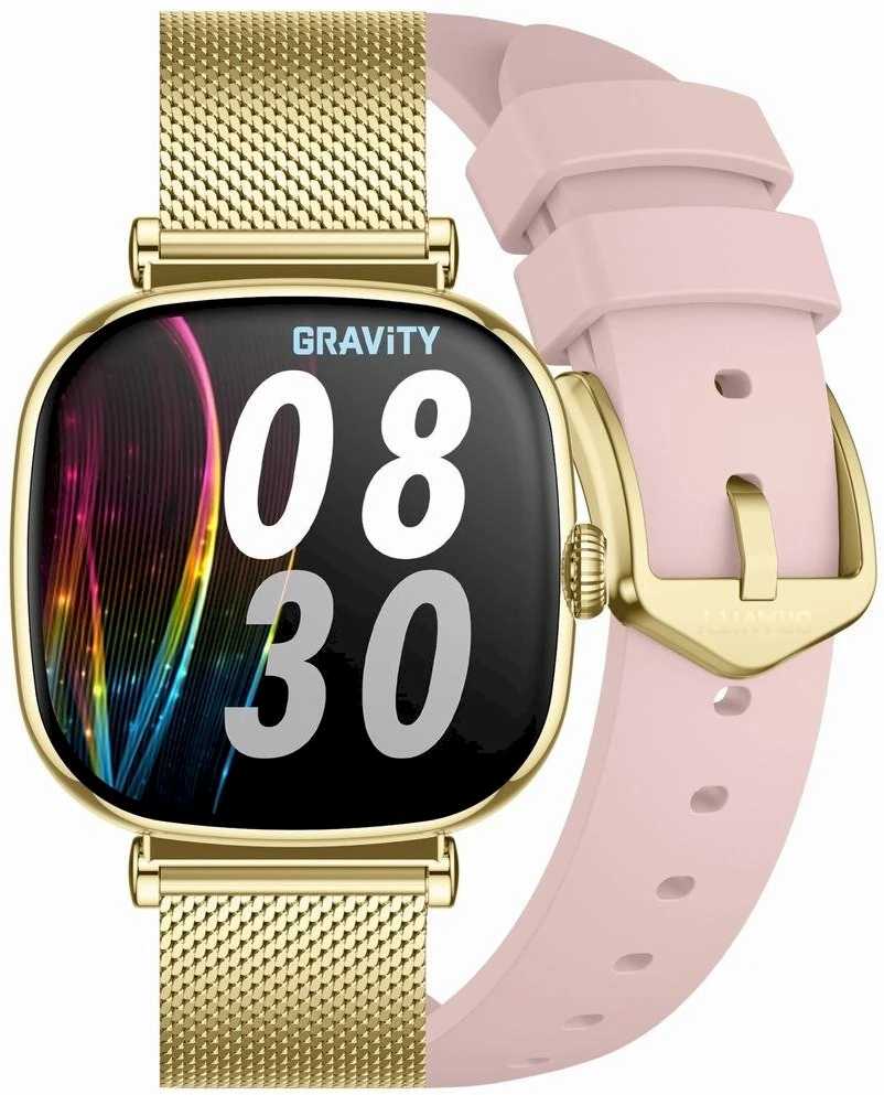 Išmanusis laikrodis DAMSKI GRAVITY GT32-1 - ROZMOWY BLUETOOTH, DODATKOWY PASEK (sg047a)