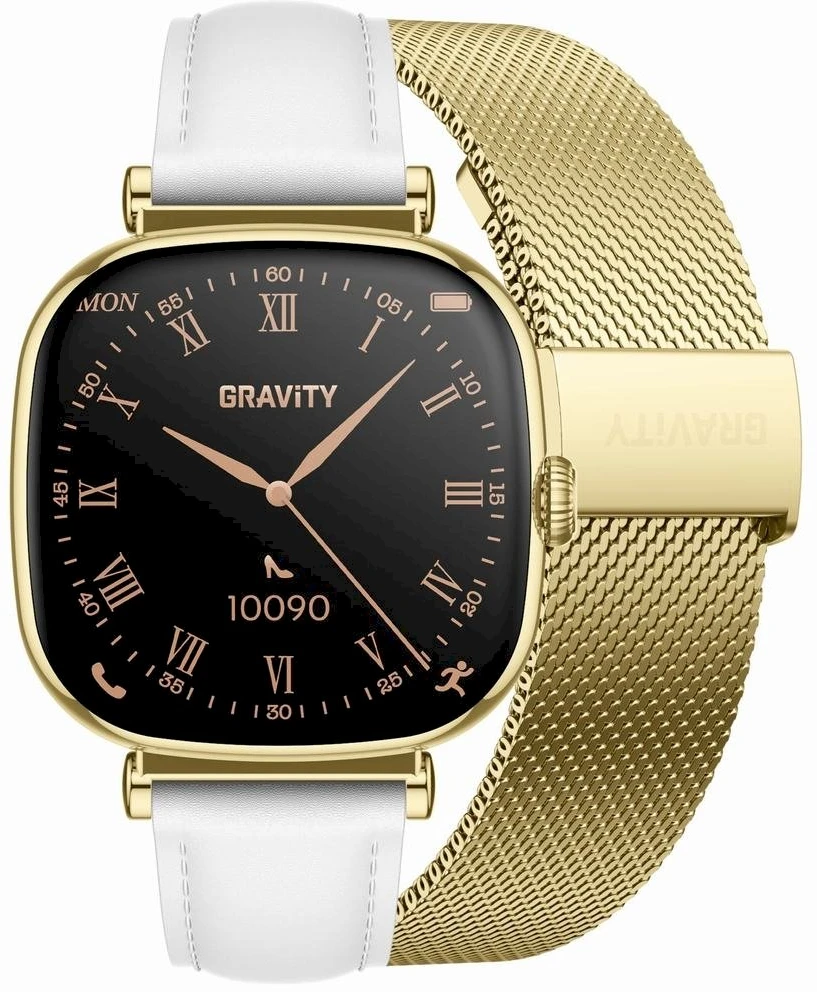 Išmanusis laikrodis DAMSKI GRAVITY GT32-2 - ROZMOWY BLUETOOTH, DODATKOWY PASEK (sg047b)