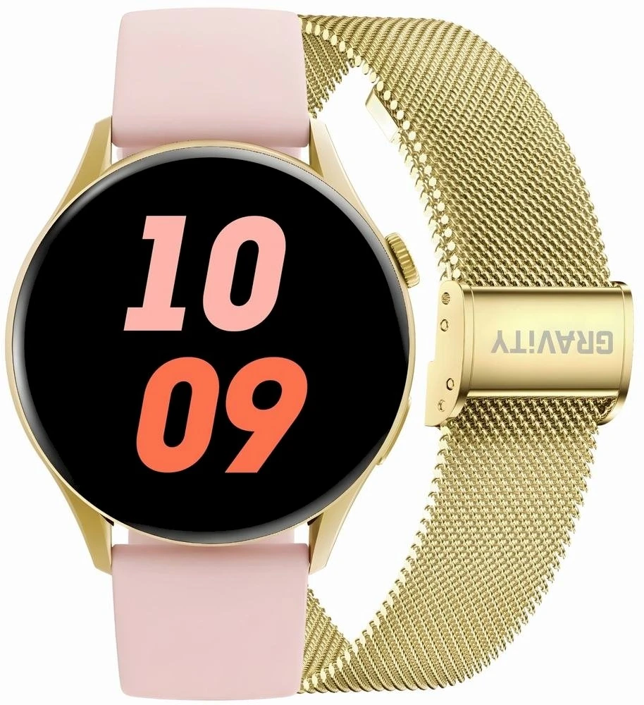 Išmanusis laikrodis DAMSKI GRAVITY GT11-3 - AMOLED, DODATKOWY PASEK (sg044c)