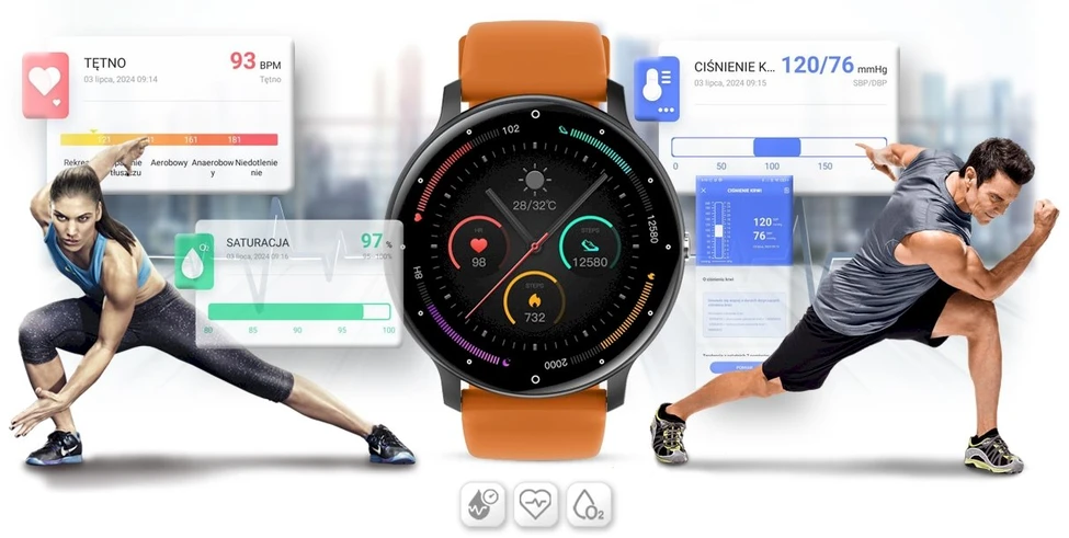 Išmanusis laikrodis UNISEX GRAVITY GT1-2 PRO - BLUETOOTH RYŠYS, PAPILDOMAS PRAŽAS (sg027b)
