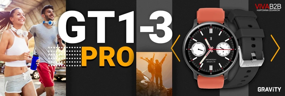 Išmanusis laikrodis UNISEX GRAVITY GT1-3 PRO - BLUETOOTH CONNECTIONS, ADDITIONAL PASSAGE (sg027c)