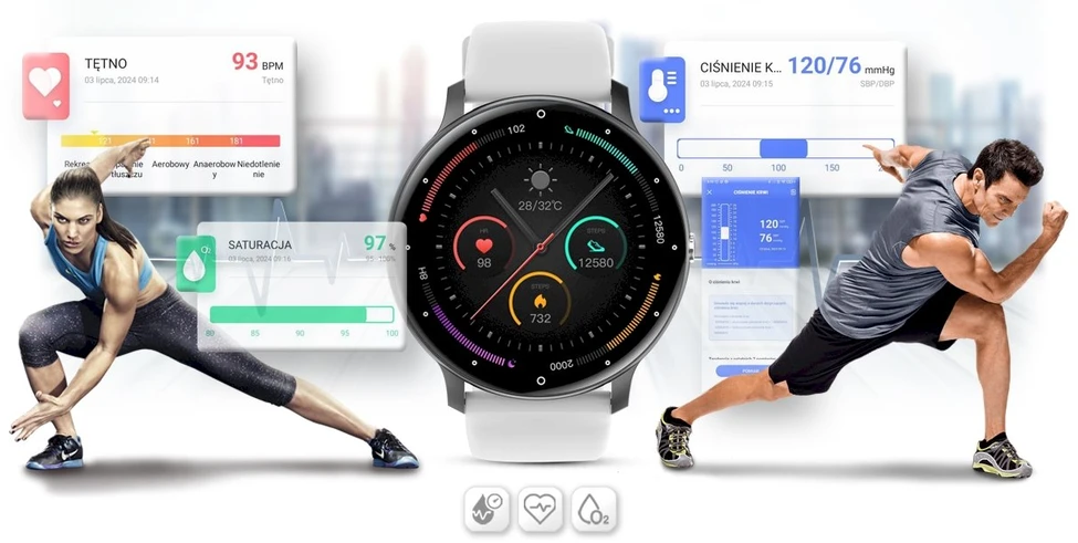 Išmanusis laikrodis UNISEX GRAVITY GT1-4 PRO - ROZMOWY BLUETOOTH, DODATKOWY PASEK (sg027d)