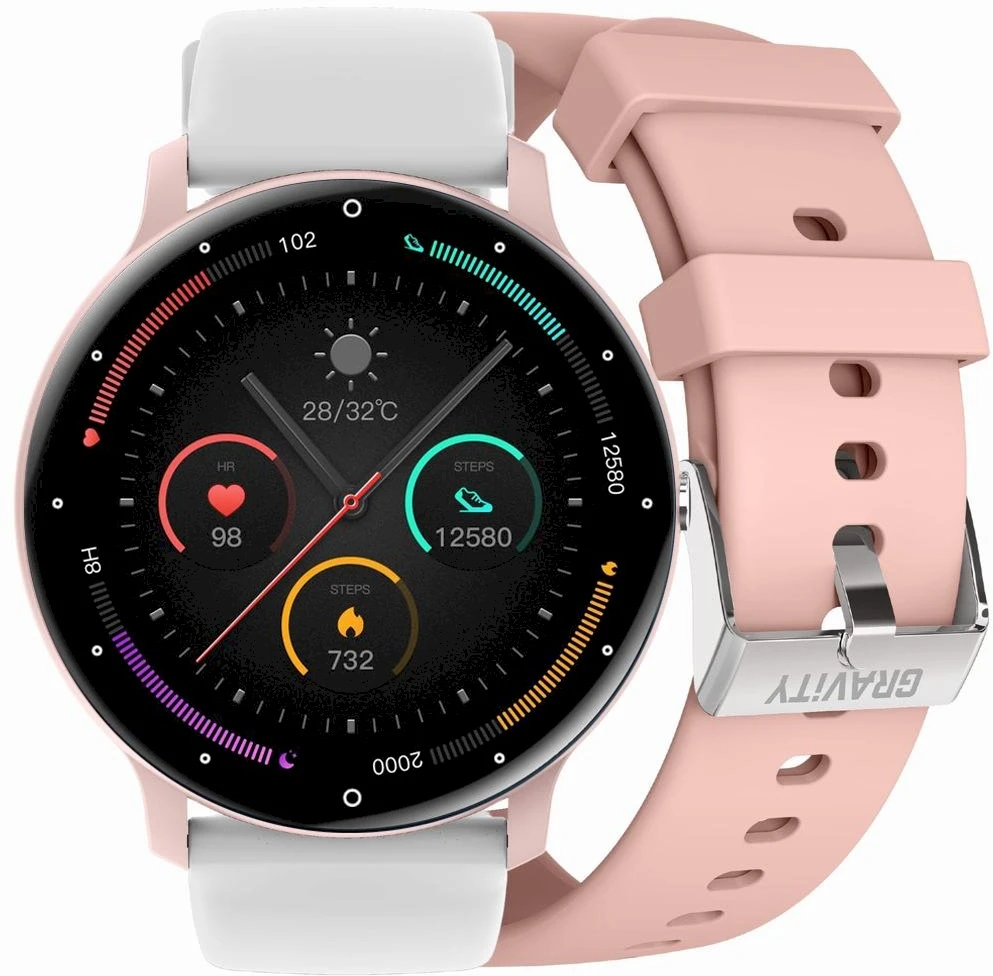 Išmanusis laikrodis UNISEX GRAVITY GT1-6 PRO - BLUETOOTH RYŠIAI, PAPILDOMAS PASAGE (sg027f)