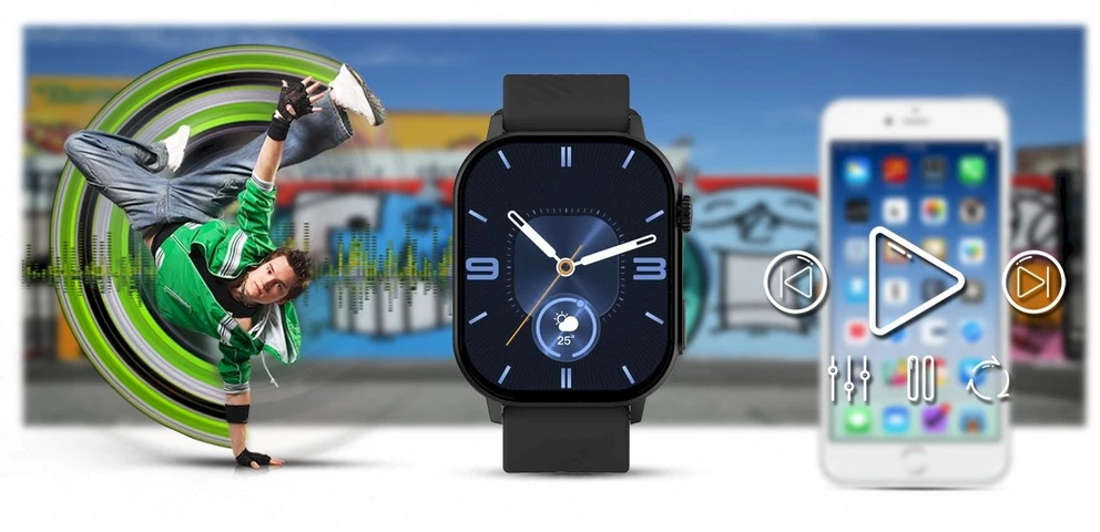 Išmanusis laikrodis UNISEX GRAVITY GT15-1 - ROZMOWY BLUETOOTH, DODATKOWY PASEK (sg029a)