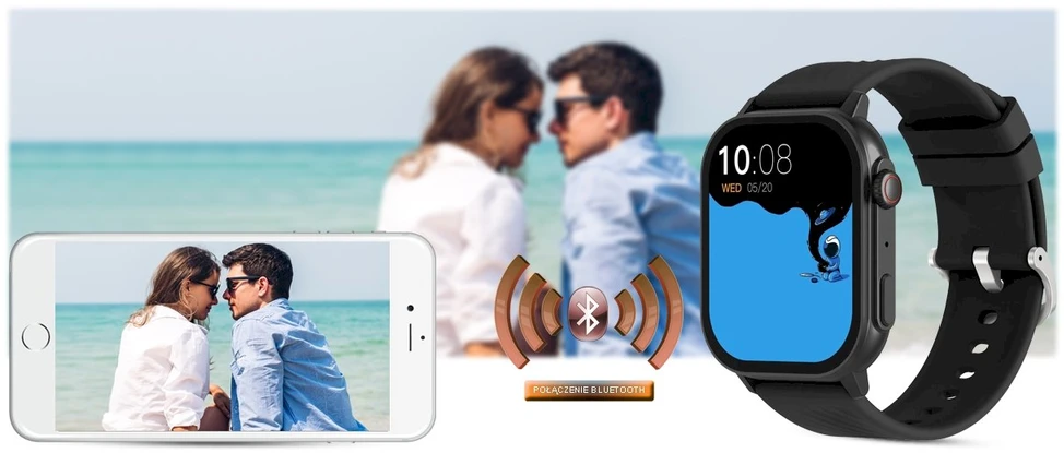 Išmanusis laikrodis UNISEX GRAVITY GT15-1 - ROZMOWY BLUETOOTH, DODATKOWY PASEK (sg029a)