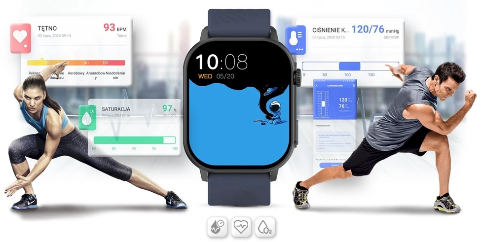 Išmanusis laikrodis UNISEX GRAVITY GT15-4 - ROZMOWY BLUETOOTH, DODATKOWY PASEK (sg029d)